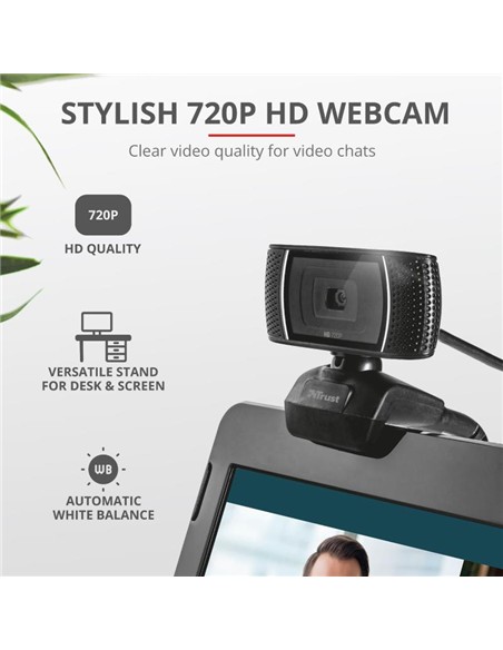 AURICULARES + WEBCAM HD TRUST HOME OFFICE BUNDLE