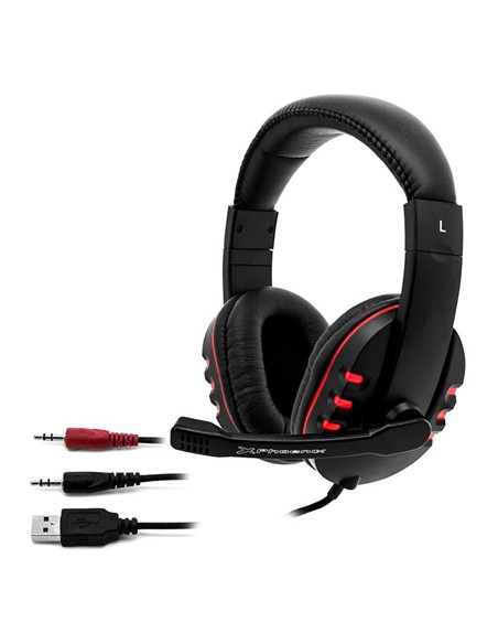 AURICULARES + MICROFONO PHOENIX HYDRA GAMING BLACK/RED