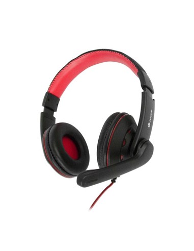 AURICULARES + MICROFONO NGS VOX420 DJ BLACK/RED
