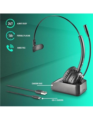 AURICULARES + MICROFONO NGS BUZZ BLAB CON BASE...