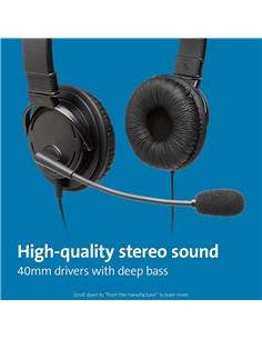 AURICULARES + MICROFONO KENSINGTON K97601WW USB BLACK 2