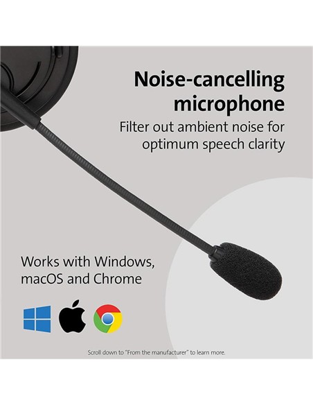 AURICULARES + MICROFONO KENSINGTON K97601WW USB BLACK