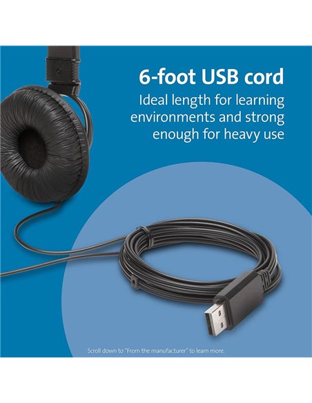 AURICULARES + MICROFONO KENSINGTON K97601WW USB BLACK