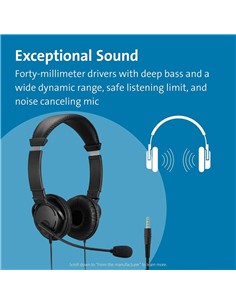 AURICULARES + MICROFONO KENSINGTON K33597WW HI-FI JACK... 2
