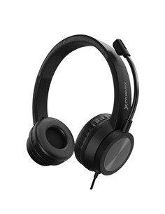 AURICULARES + MICROFONO PHOENIX USB CONTROL DE VOLUMEN BLACK