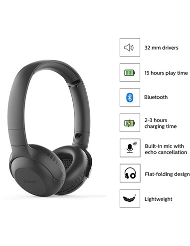 AURICULARES + MICROFONO PHILIPS TAUH202...