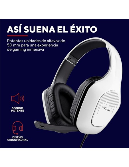 AURICULARES + MICROFONO TRUST GAMING GXT 415PS ZIROX MULTI HEADSET WHITE