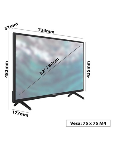 TELEVISOR LED DAEWOO 53HA1 32 LED HD USB SMART TV ANDROID WIFI BLUETOOTH