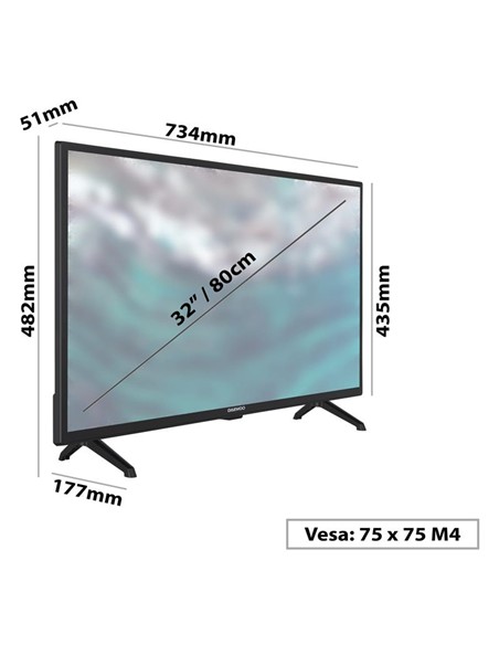 TELEVISOR LED DAEWOO 53HA1 32 LED HD USB SMART TV ANDROID WIFI BLUETOOTH
