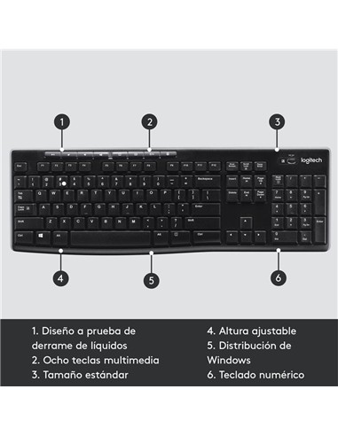 TECLADO LOGITECH K270 WIRELESS