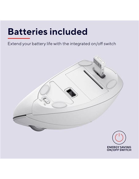 RATON TRUST VERTO WIRELESS ERGONOMIC WHITE