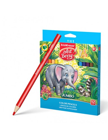 LAPIZ TRIANGULAR JUMBO 12 COLORES ENRICH 1339143.