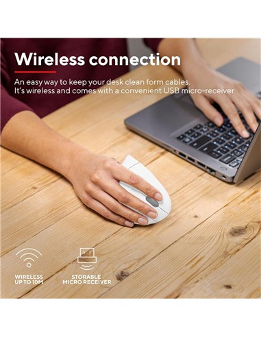 RATON TRUST VERTO WIRELESS ERGONOMIC WHITE
