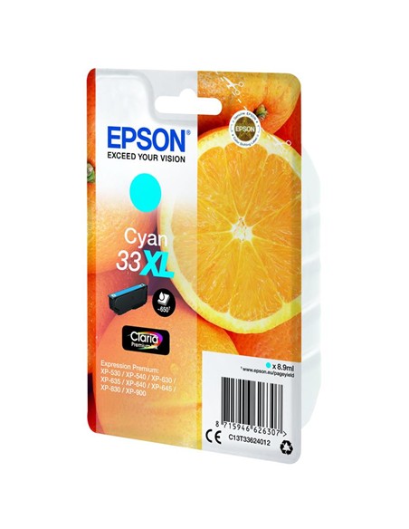 TINTA EPSON C13T33624012 CYAN XL 33XL