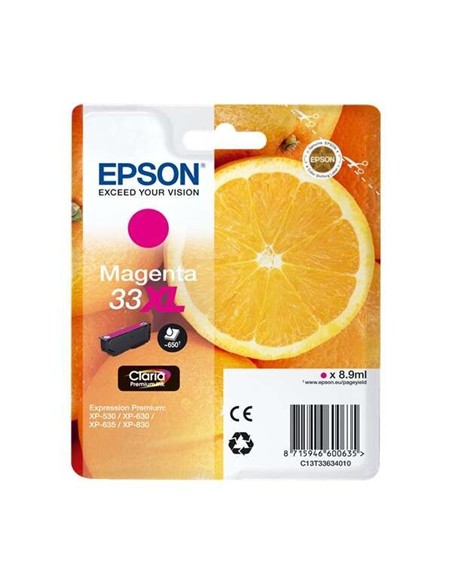 TINTA EPSON C13T33634012 MAGENTA XL 33XL