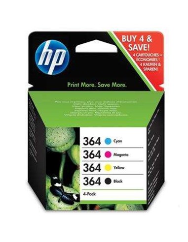 TINTA HP 364 N9J73AE PACK 4 COLORES