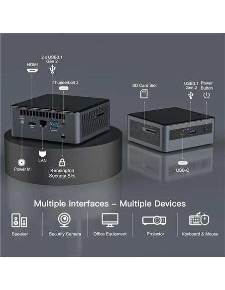 ORDENADOR INTEL NUC I5 10210U/8GB/SSD500GB M2/HDMI/WF/BT