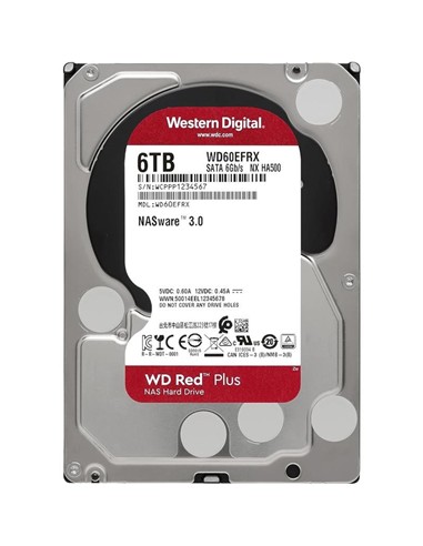 DISCO DURO WESTERN DIGITAL 6TB 3,5 RED PLUS NAS...