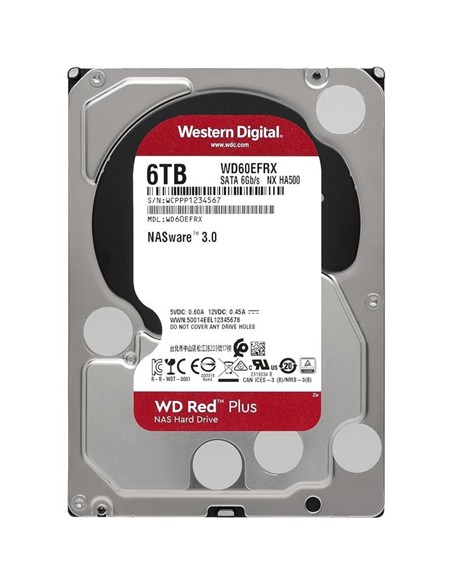 DISCO DURO WESTERN DIGITAL 6TB 3,5 RED PLUS NAS SATA3 256MB