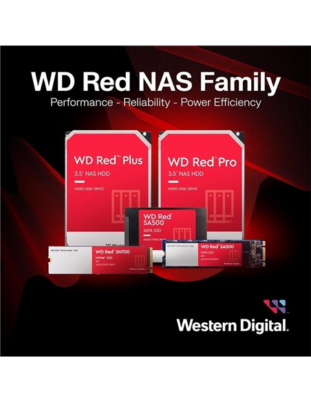 DISCO DURO WESTERN DIGITAL 6TB 3,5 RED PLUS NAS SATA3 256MB