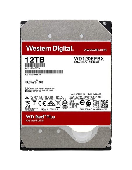 DISCO DURO WESTERN DIGITAL 12TB 3,5 SATA RED PLUS