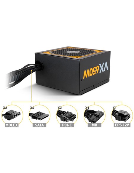 FUENTE DE ALIMENTACION NOX URANO VX650 650W 80+ ATX BRONZE