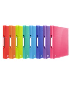 CARPETAS 2 ANILLAS OXFORD A4 10 COLORES SURTIDOS.