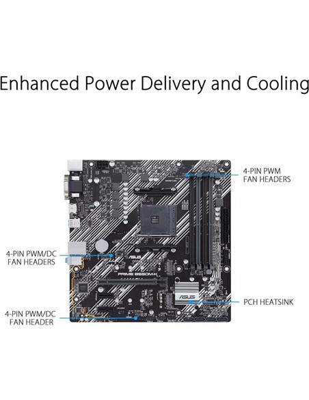 PLACA BASE ASUS B550M-K M-ATX DDR4 HDMI + VGA + DVI