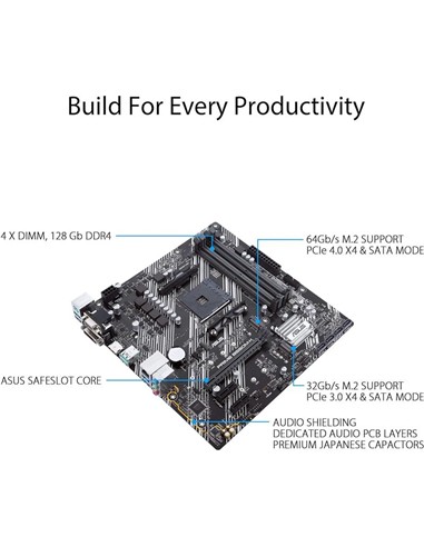 PLACA BASE ASUS B550M-K M-ATX DDR4 HDMI + VGA + DVI