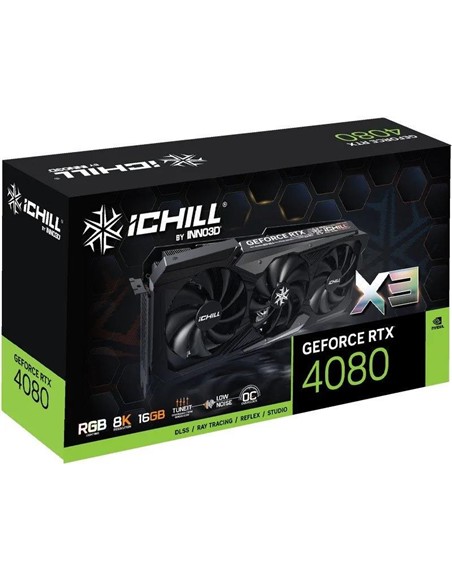 TARJETA DE VIDEO NVIDIA INNO3D RTX 4080 ICHILL X3 16GB GDDR6X PCIE 4.0