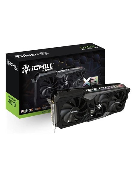TARJETA DE VIDEO NVIDIA INNO3D RTX4070 ICHILL X3 12GB GDRR6 PCIE 4.0