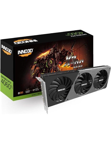 TARJETA DE VIDEO INNO3D NVIDIA RTX4060TI X3 OC 8GB DP HDMI GDDR6 PCIE 4.0
