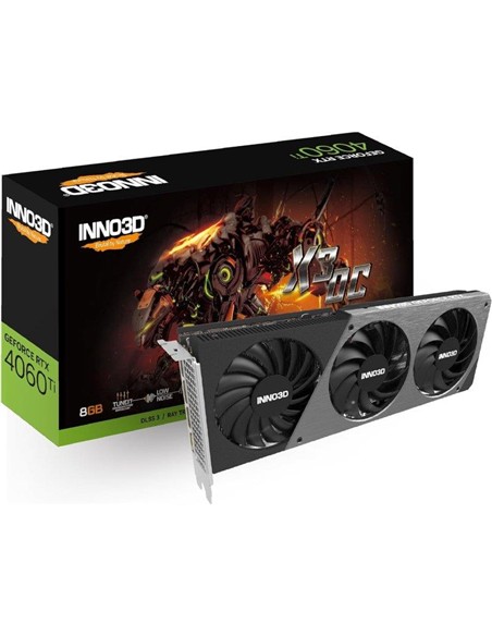 TARJETA DE VIDEO INNO3D NVIDIA RTX4060TI X3 OC 8GB DP HDMI GDDR6 PCIE 4.0