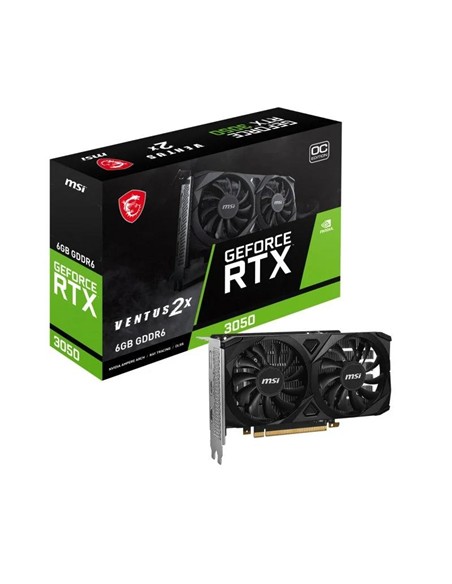 TARJETA DE VIDEO MSI RTX3050 VENTUS 2X OC 6GB GDDR6 PCI 4.0
